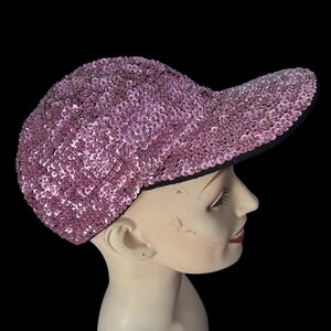 Glamorous Pink Sequin Ball Cap